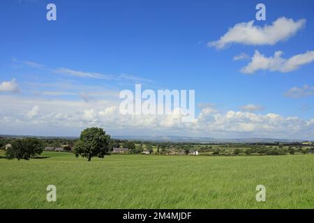 Nuage passant par la vallée de Ribble près de Hoghton Hall Hoghton près de Blackburn Lancashire Angleterre Banque D'Images