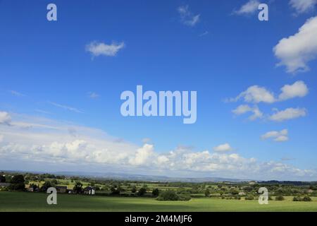 Nuage passant par la vallée de Ribble près de Hoghton Hall Hoghton près de Blackburn Lancashire Angleterre Banque D'Images