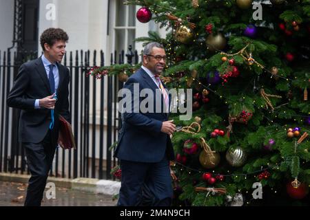 Londres, Angleterre, Royaume-Uni. 22nd décembre 2022. Le secrétaire d'État aux Affaires étrangères, du Commonwealth et du développement, JAMES, ARRIVE intelligemment au 10 Downing Street. (Image de crédit : © Tayfun Salci/ZUMA Press Wire) Banque D'Images