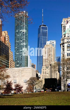 One World Trade Center, New York en automne Banque D'Images