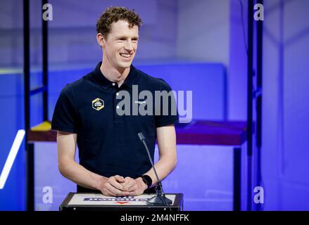 AMSTERDAM - Nathan Van Hooydonck lors de la présentation par équipe des équipes cyclistes de l'équipe Jumbo-Visma 2023. ANP SEM VAN DER WAL pays-bas sortie - belgique sortie Banque D'Images