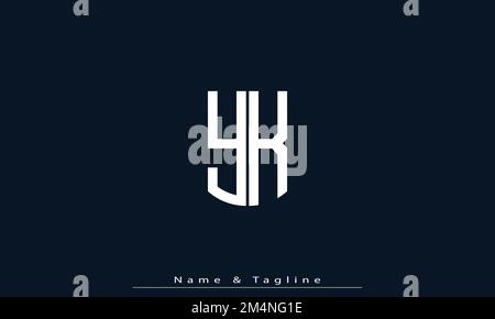 Lettres de l'alphabet initiales Monogram logo YK , KY Illustration de Vecteur