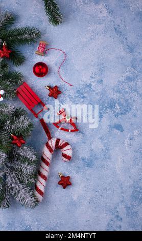 Fond bleu pour Noël et le nouvel an Banque D'Images