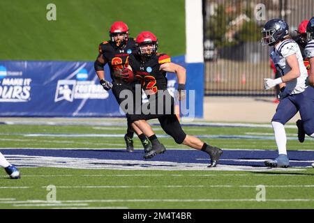 Ferris State Bulldogs Brady Rose (22) court avec une prise de 29 yards pendant le deuxième trimestre de la NCAA division II national de championnat de l'université Footba Banque D'Images