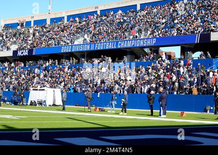 Colorado School of Mines Orediggers se trouve en marge pendant le match de football national de championnat universitaire de la Division II de la NCAA, au stade McKinney ISD, samedi Banque D'Images