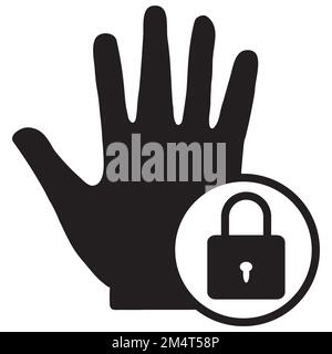 Icône de zone restreinte sur fond blanc. Panneau zone interdite. Symbole entrée restreinte. style plat. Banque D'Images