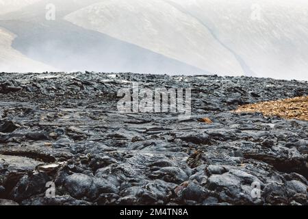 Volcan actif de Geldingadalir, éruption de Fagradalsfjall 2021, éruption de Meradalir 2022 Banque D'Images