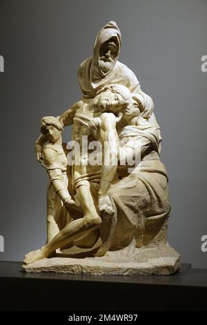 La Deposition (Michel-Ange), Pieà Bandini, Museo dell’Opera del Duomo, Musée des œuvres de la Cathédrale, Florence, Toscane, Italie Banque D'Images