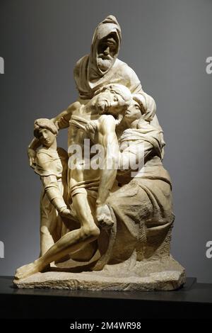 La Deposition (Michel-Ange), Pieà Bandini, Museo dell’Opera del Duomo, Musée des œuvres de la Cathédrale, Florence, Toscane, Italie Banque D'Images