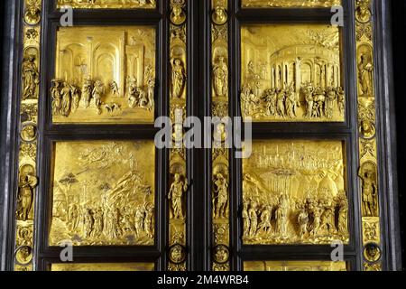 Porte du ciel, (Lorenzo Ghiberti), Museo dell’Opera del Duomo, Musée des œuvres de la Cathédrale, Florence, Toscane, Toscane, Toscane, Italie Banque D'Images