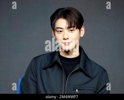 CHA Eun-Woo (ASTRO), 22 décembre 2022 : l'acteur Cha Eun-Woo participe à une présentation de production de la série originale "Island" de Tving à Séoul, en Corée du Sud. Credit: Lee Jae-won/AFLO/Alay Live News Banque D'Images