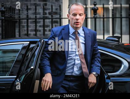 Dominic Raab, député, vice-premier ministre, secrétaire d'État à la Justice, vice-premier ministre, Downing Street, Londres, Royaume-Uni Banque D'Images