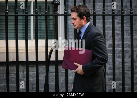 Johnny Mercer, député, ministre d’État, ministre des anciens combattants au Cabinet, politicien du Parti conservateur, Downing Street, Londres Banque D'Images