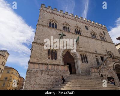 Palazzo dei Priori, Pérouse, Ombrie, Italie Banque D'Images