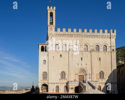 Palazzo dei Consoli. Piazza Grande, Gubbio, Ombrie, Italie Banque D'Images