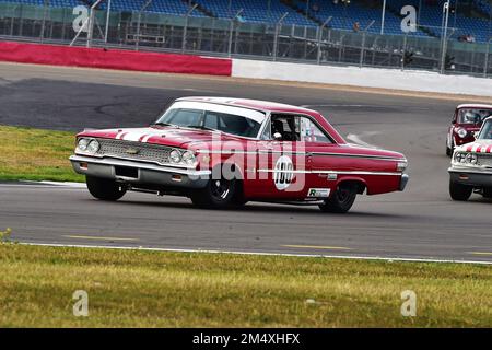 Ben Mitchell, Christoff Cowens, Ford Galaxie, Adrian flux Trophée pour Transatlantic Pre ’66 Touring Cars, principalement V8 Americana vs UK Racing s. Banque D'Images