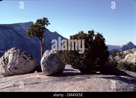 Parc national de Yosemite. CA ETATS-UNIS. Tioga Pass est un col de montagne situé dans la chaîne de montagnes de la Sierra Nevada en Californie. La State route 120 s'y traverse et sert de point d'entrée est pour le parc national de Yosemite, à la station d'entrée Tioga Pass. Il s'agit de la passe d'autoroute la plus haute en Californie et dans la Sierra Nevada à une altitude de 3 031 m (9 945 pi). Mount Dana est à l'est du col, et Gaylor Peak à l'ouest. Banque D'Images