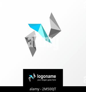 Série de triangles disposés en forme intéressante image graphique icône logo design abstrait concept vecteur stock. symboles liés à une entreprise ou à une icône. Illustration de Vecteur