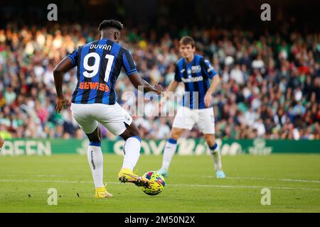 Séville, Espagne. 23rd décembre 2022. Duvan Zapata (91) d'Atalanta vu pendant le football amical entre Real Betis et Atalanta à l'Estadio Benito Villamarin à Séville. (Crédit photo : Gonzales photo/Alamy Live News Banque D'Images