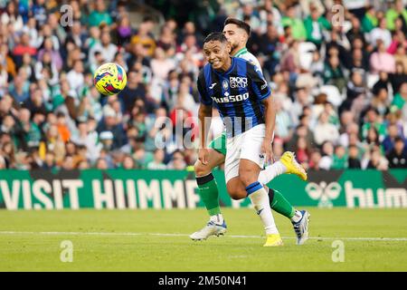 Séville, Espagne. 23rd décembre 2022. Luis Muriel (9) d'Atalanta vu pendant le football ami entre Real Betis et Atalanta à l'Estadio Benito Villamarin à Séville. (Crédit photo : Gonzales photo/Alamy Live News Banque D'Images