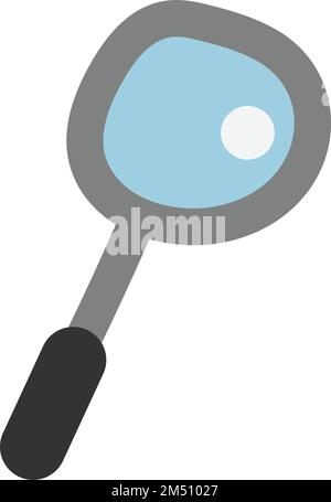 Illustration clipart dessinée à la main avec loupe isolée Illustration de Vecteur