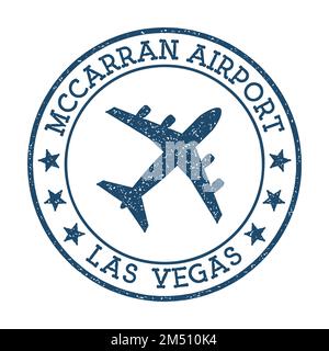 Logo McCarran Airport Las Vegas. Illustration du vecteur du timbre AirPort. Aérodrome de Las Vegas. Illustration de Vecteur