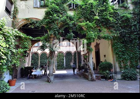 Archive photo, Italie. 25th décembre 2022. PRÉSENTATION DU VIGNOBLE DE LÉONARD DANS LE JARDIN DE CASA DEGLI ATELLANI EN CORSO MAGENTA, 65 (MILAN - 2015-07-13, DUILIO PIAGGESI) ps la photo peut être utilisée dans le contexte dans lequel elle a été prise, Et sans l'intention diffamatoire du décorum des personnes représentées usage éditorial seulement crédit: Agence de photo indépendante/Alamy Live News Banque D'Images