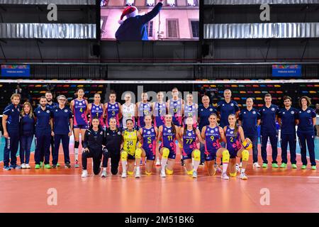 Florence, Italie. 22nd décembre 2022. Savino Del Bene Scandicci pendant Savino Del Bene Scandicci vs Galatasaray HDI Sigorta Istanbul, championnat de football féminin de la coupe CEV à Florence, Italie, 22 décembre 2022 Credit: Independent photo Agency/Alay Live News Banque D'Images