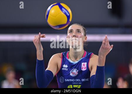 Florence, Italie. 22nd décembre 2022. Ekaterina Antropova (Savino Del Bene Scandicci) pendant Savino Del Bene Scandicci vs Galatasaray HDI Sigorta Istanbul, Volleyball coupe CEV femmes Championnat à Florence, Italie, 22 décembre 2022 Credit: Independent photo Agency/Alay Live News Banque D'Images