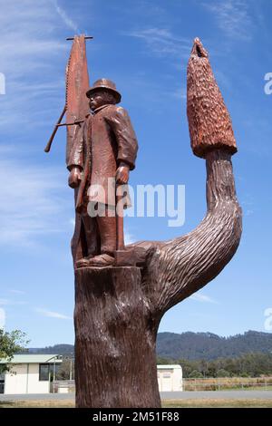 Legerwood Memorial Trees, planté en 1918, à Legerwood en Tasmanie. Dépeignant les images de la WW 1, en mémoire des soldats tombés anciennement Ringarooma. Banque D'Images