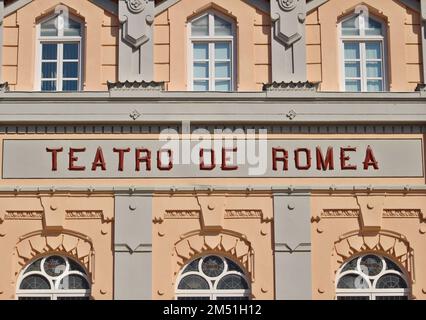 Vue sur la façade du Teatro Romea de Murcia en Espagne Banque D'Images