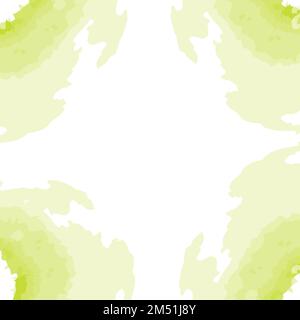 Cadre abstrait de divers spots dans les couleurs vertes du printemps tendance de manière aquarelle. Texture d'arrière-plan. Isoler. Bon pour la bannière, le Web ou le papier peint, l'affiche, l'invitation et les cartes, le prix, étiquette. EPS Illustration de Vecteur