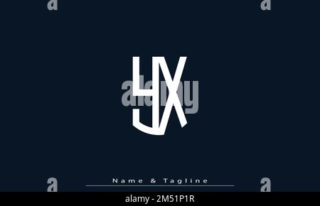 Lettres de l'alphabet initiales Monogram logo YX , XY Illustration de Vecteur