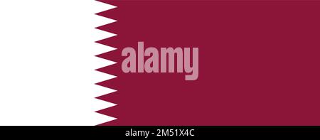 Drapeau officiel du Qatar, couleurs et proportions correctes. Drapeau national qatari. Illustration vectorielle Illustration de Vecteur