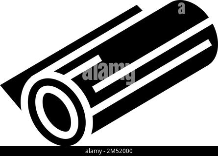 illustration vectorielle d'icône de glyphe métallique en cuivre métallisé Illustration de Vecteur