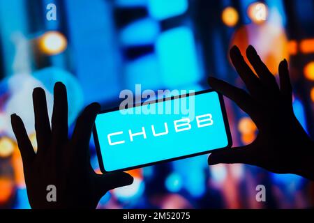 Brésil. 24th décembre 2022. Dans cette illustration, le logo Chubb Limited s'affiche sur l'écran d'un smartphone. (Credit image: © Rafael Henrique/SOPA Images via ZUMA Press Wire) Banque D'Images