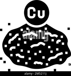 illustration vectorielle d'icône de glyphe de cuivre concentré séché Illustration de Vecteur