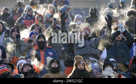 December 24, 2022 - Buffalo Bills quarterback Josh Allen (17) looks over  the defense during football game at the Chicago Bears in Chicago, IL  (Credit Image: Gary E. Duncan Sr/CSM/Sipa USA)(Credit Image: ©