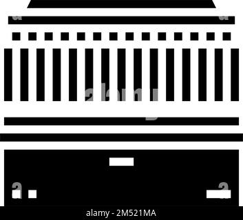 les cathodes en cuivre produisent une illustration du vecteur d'icône de glyphe Illustration de Vecteur
