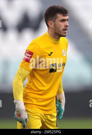 Turin, Italie, le 22nd décembre 2022. Martin Zlomislic de Rijeka réagit lors du match amical de l'Allianz Stadium, à Turin. Le crédit photo devrait se lire: Jonathan Moscrop / Sportimage Banque D'Images