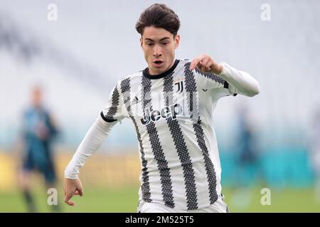 Turin, Italie, le 22nd décembre 2022. Matias Soule de Juventus lors du match amical au stade Allianz, à Turin. Le crédit photo devrait se lire: Jonathan Moscrop / Sportimage Banque D'Images
