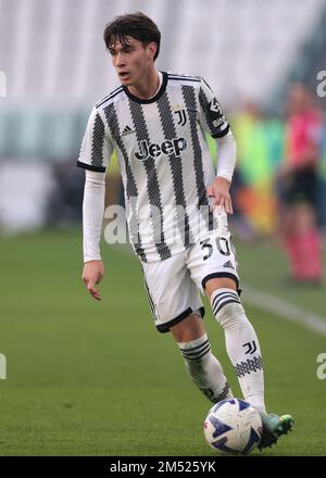 Turin, Italie, le 22nd décembre 2022. Matias Soule de Juventus lors du match amical au stade Allianz, à Turin. Le crédit photo devrait se lire: Jonathan Moscrop / Sportimage Banque D'Images