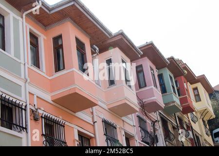 Exemple architectural de maisons traditionnelles turques exceptionnelles Banque D'Images