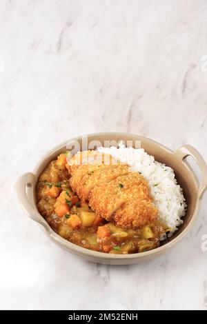 Curry japonais avec poulet, bœuf ou filet de porc ou Tonkatsu Banque D'Images