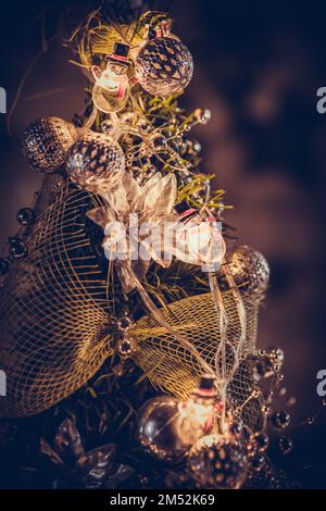 Sapin de Noël avec décoration Banque D'Images