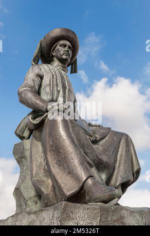 Statue du navigateur Henry, place de la République, Lagos, Algarve, Portugal Banque D'Images