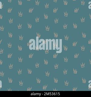 Motif sans couture Vector Crown Illustration de Vecteur
