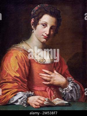 Ritratto di giovane donna - olio su tela - Simon Vouet - 1621 - Milano, Italia, Pinacoteca di Brera Banque D'Images
