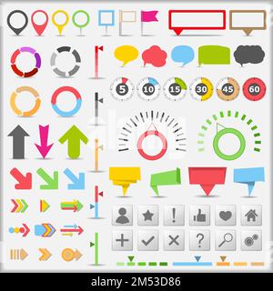 Ensemble d'éléments graphiques différents, illustration du vecteur eps10 Illustration de Vecteur