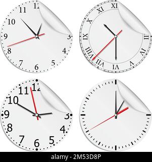 Faces d'horloge, illustration du vecteur eps10 Illustration de Vecteur